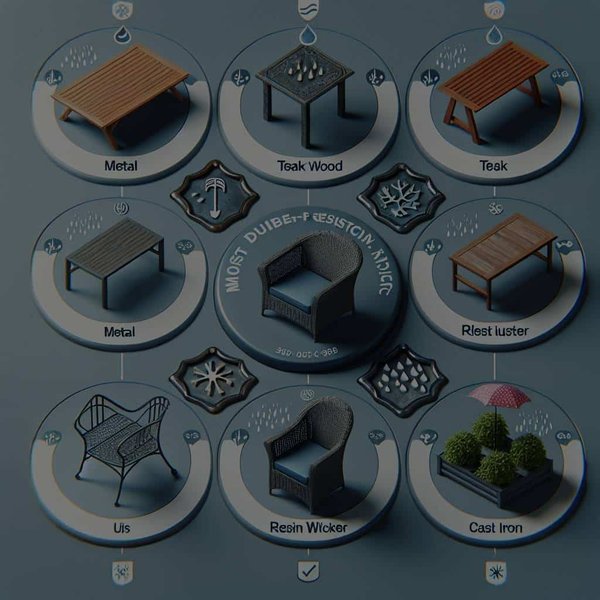 Quels sont les matériaux les plus durables pour des meubles de jardin résistants aux intempéries ?