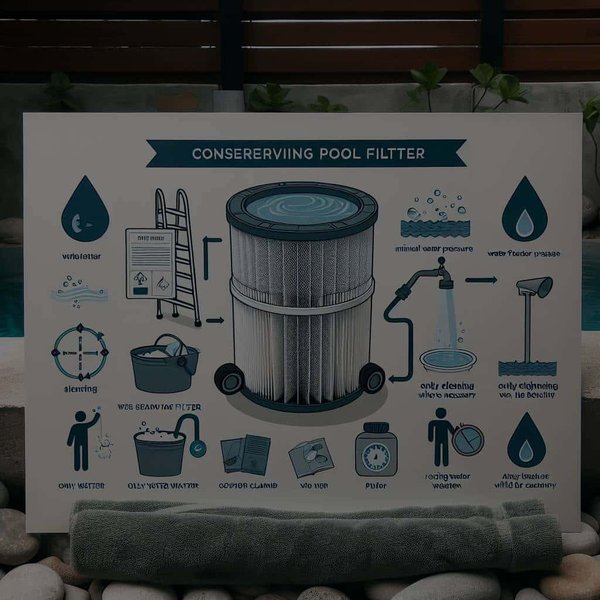 Quelles sont les meilleures pratiques pour limiter l'utilisation de l'eau lors du lavage des filtres de piscine ?